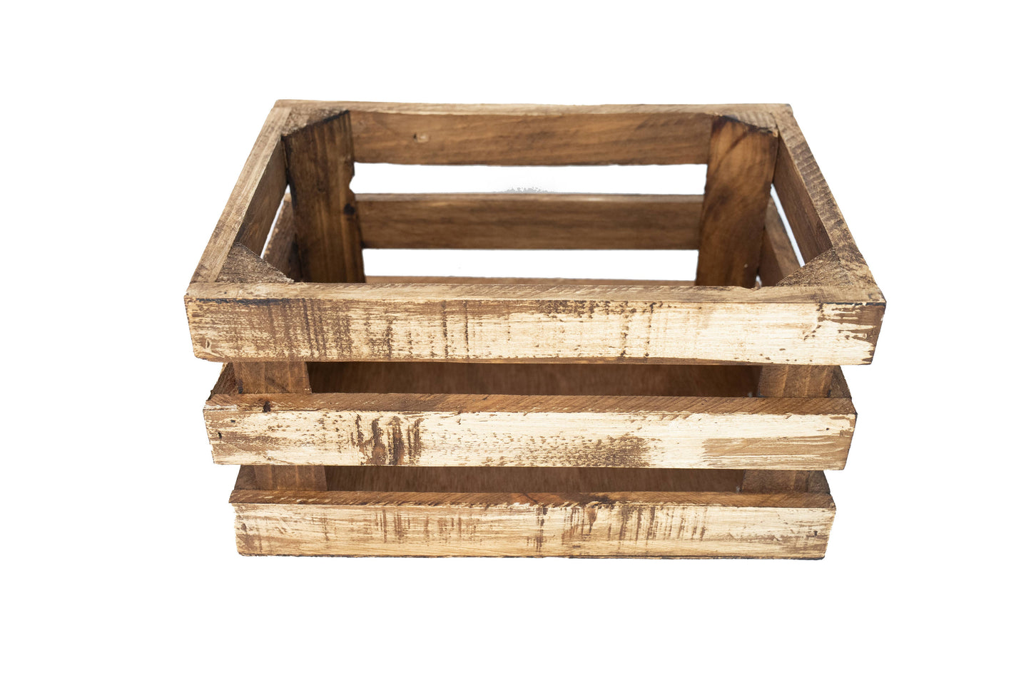 Killian Wood Crate-Store Display-Set of 3-Antiqued White
