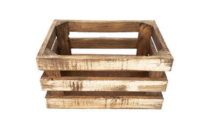 Killian Wood Crate-Store Display-Set of 3-Antiqued White
