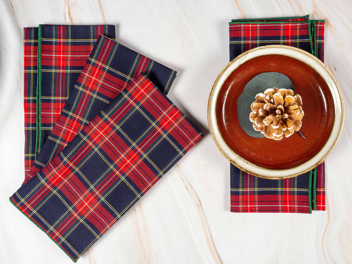 Red Tartan Cloth Napkins, set of four