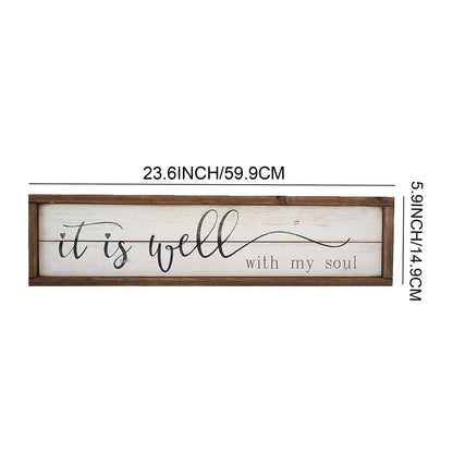 Wood Framed Wall Sign Decor with Quotes-Soul