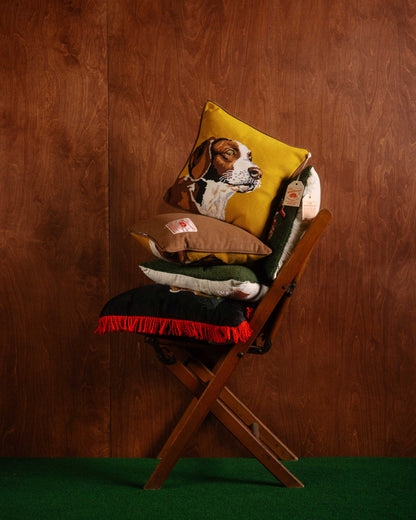 CAMP WANDAWEGA HUNTING DOG EMBROIDERED PILLOW - Camp W
