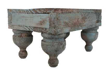 Dixon Table-Display-Reclaimed Wood-12x8x7-Turquoise-Dixon