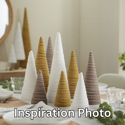 Cones Velvet Medium, Christmas 2025 Tabletop, Mantel, Gift