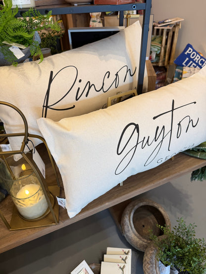 Personalized Lumbar Pillows -Guyton Georgia|