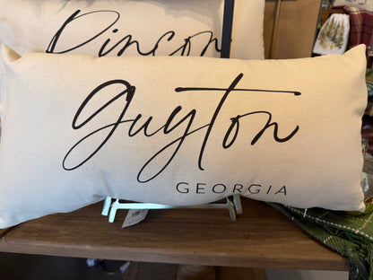 Personalized Lumbar Pillows -Guyton Georgia|