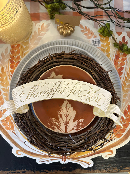 Die cut Golden Harvest Placemat