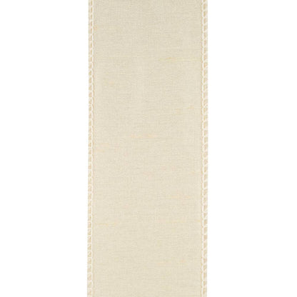 Dupioni Supreme Wired Edge, Ivory, 2-1/2 In, 10 Yards