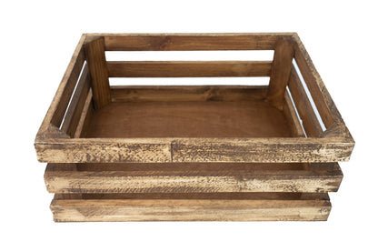 Killian Wood Crate-Store Display-Set of 3-Antiqued White