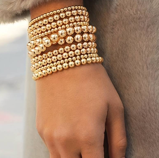 Gold Filled Bead Ball Bracelet (6,4,3mm)
