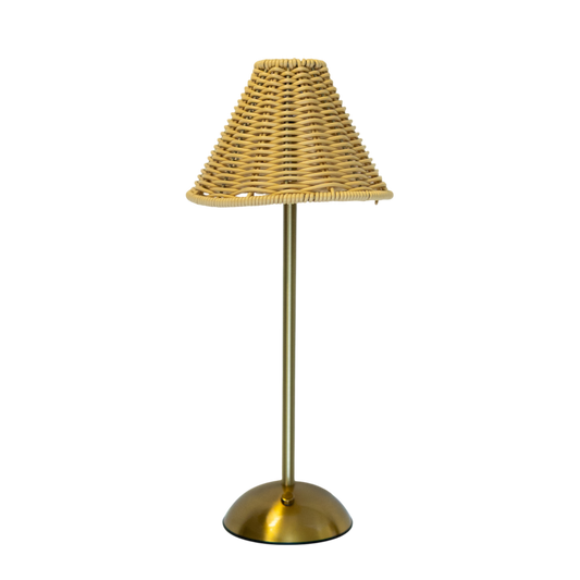 Lamp - Golden Rattan 6.25" x 15" PK 4