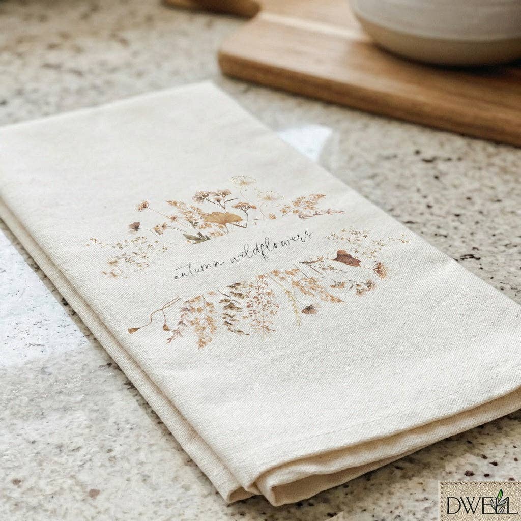 Tea Towel - Autumn Wildflowers | Hostess Gift