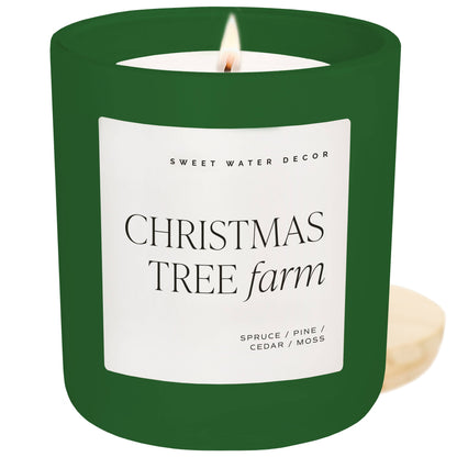 Christmas Tree Farm 15 oz Matte Soy Candle- Home Decor