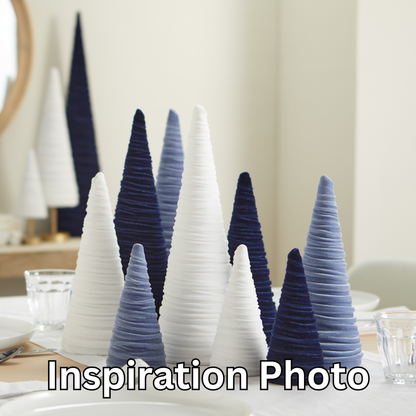 Cones Velvet Medium, Christmas 2025 Tabletop, Mantel, Gift