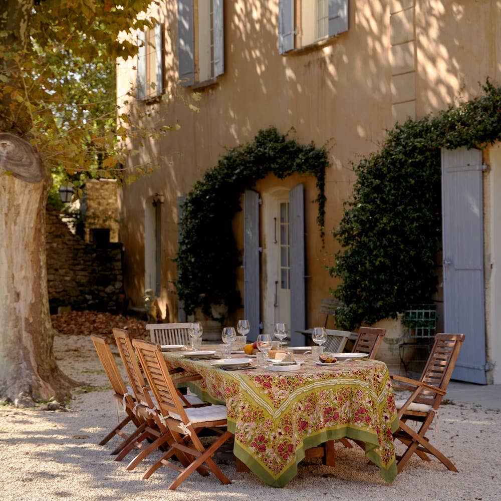 Jardin Red & Green | French Tablecloths