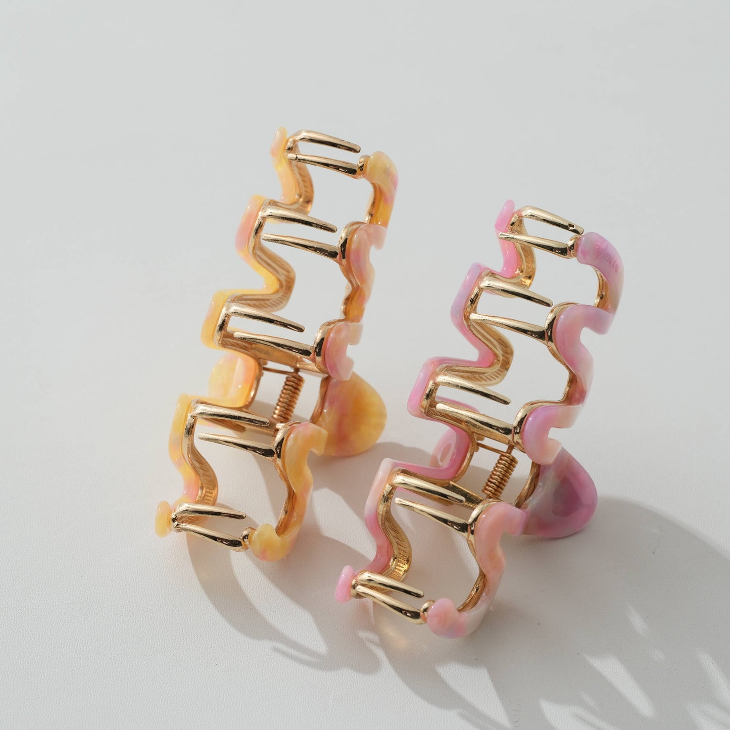 Willow Island Sun Metal Squiggle Claw Clip - Large