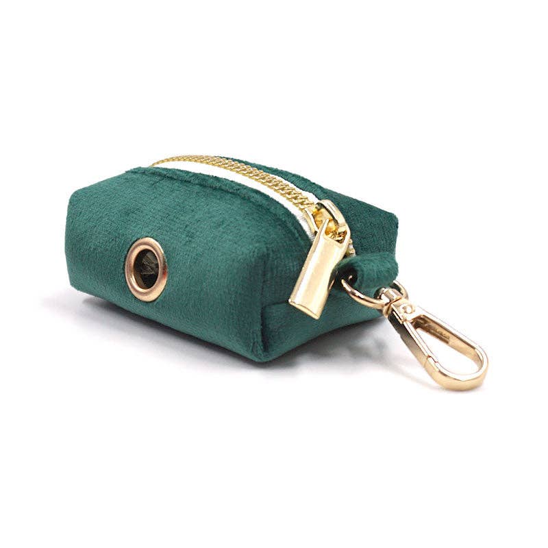 Signature Velvet Poop Bag Dispenser - Wine