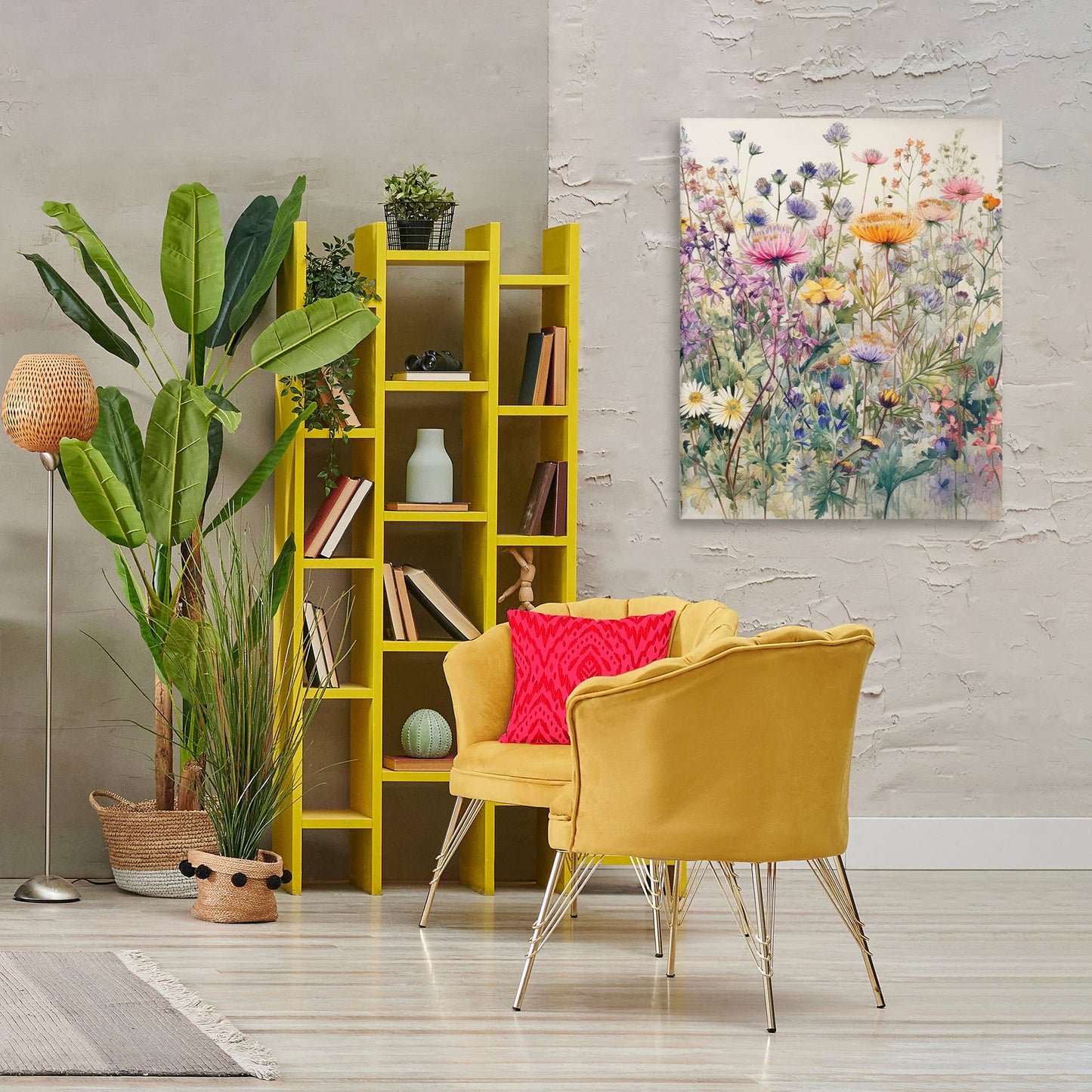 Mixed Wild Flowers Canvas Art