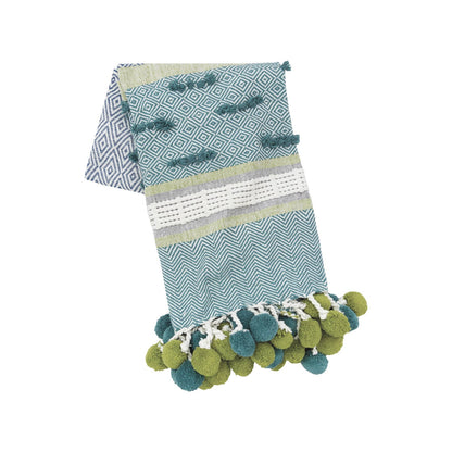 Highland Pom-Pom Throw Blanket