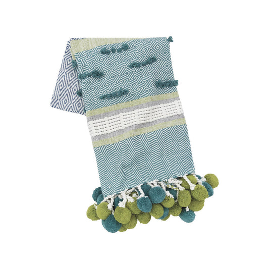 Highland Pom-Pom Throw Blanket