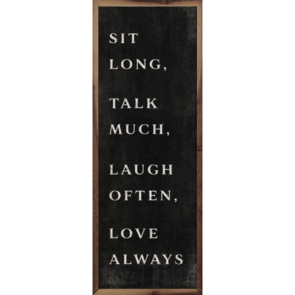 Sit Long Talk Much Black