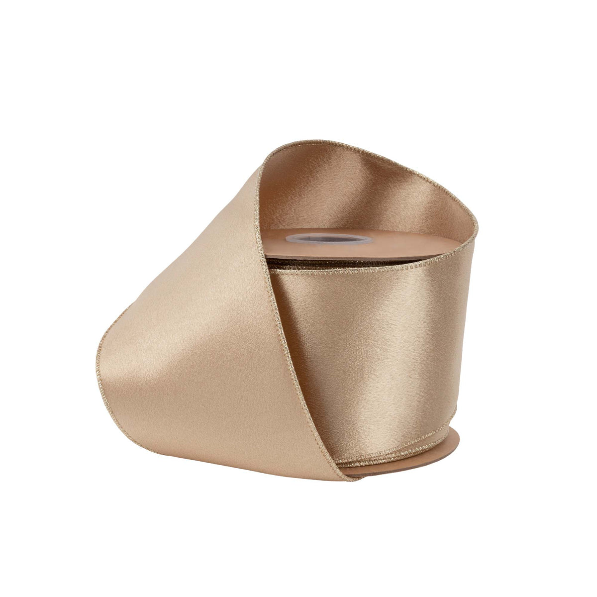 Wired Shimmer Satin Ribbon Gold | 10 Yard Roll