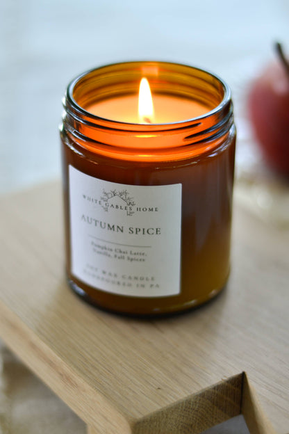 Autumn Spice Handpoured 8 oz. Soy Candle | Made in USA