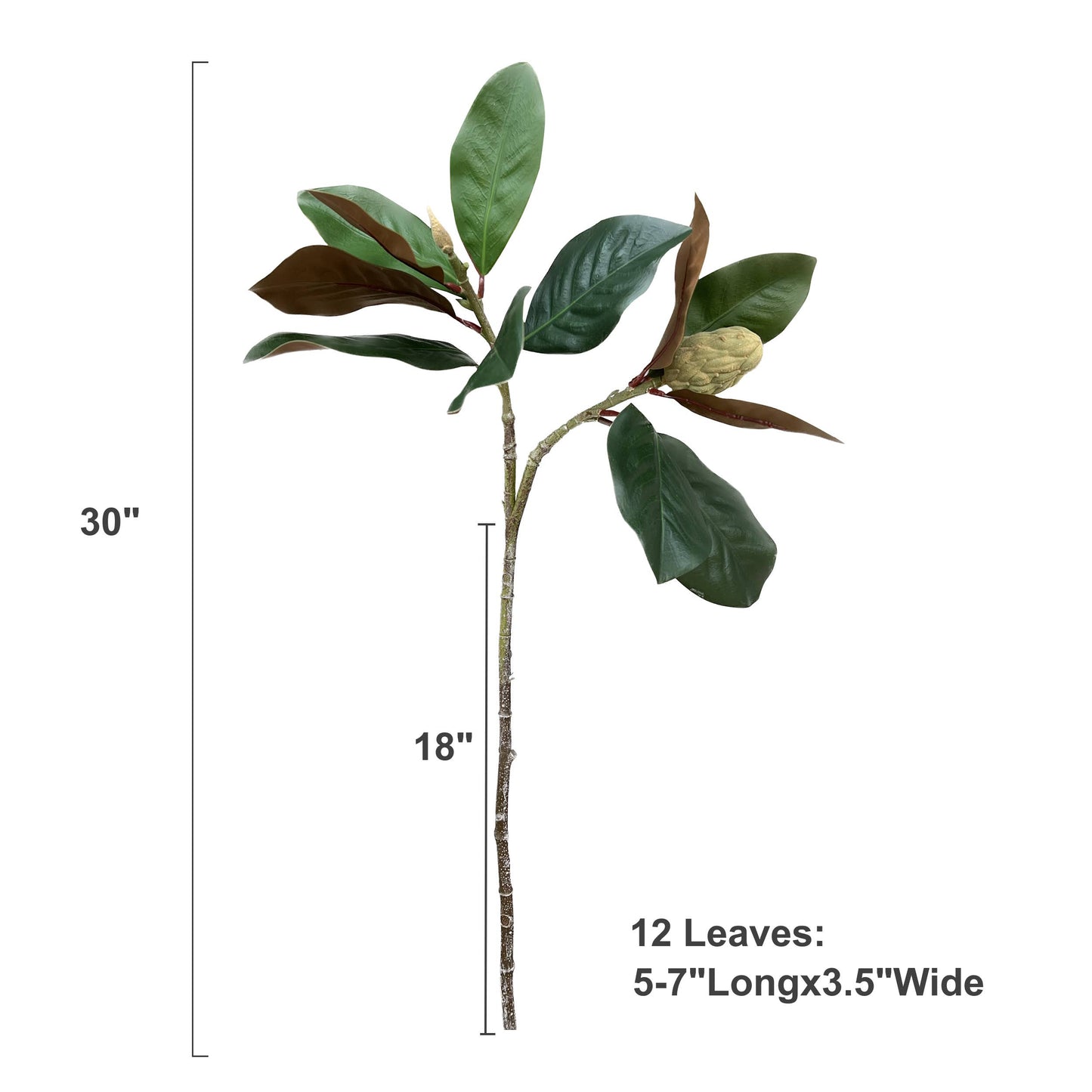 30"- Lifelike Real Touch Artificial Magnolia with Buds
