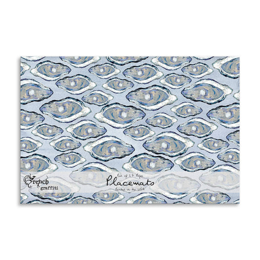 Blue Oysters Paper Placemats