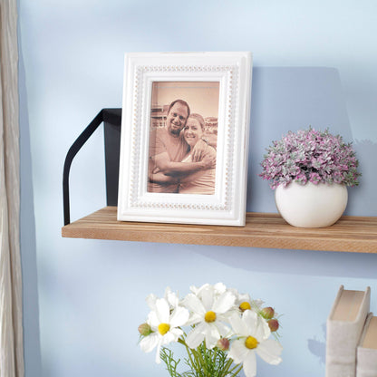 White Beaded Photo Frame