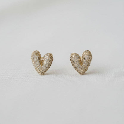 Charming Heart-Shaped Gemstone Earrings