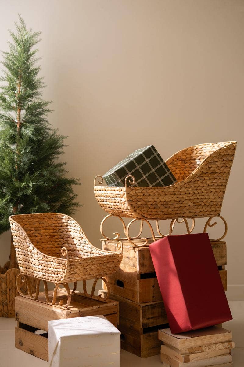 WATER HYACINTH CHRISTMAS SLEIGH Large