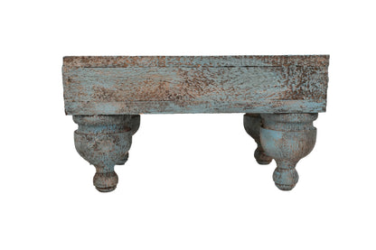 Dixon Table-Display-Reclaimed Wood-12x8x7-Turquoise-Dixon