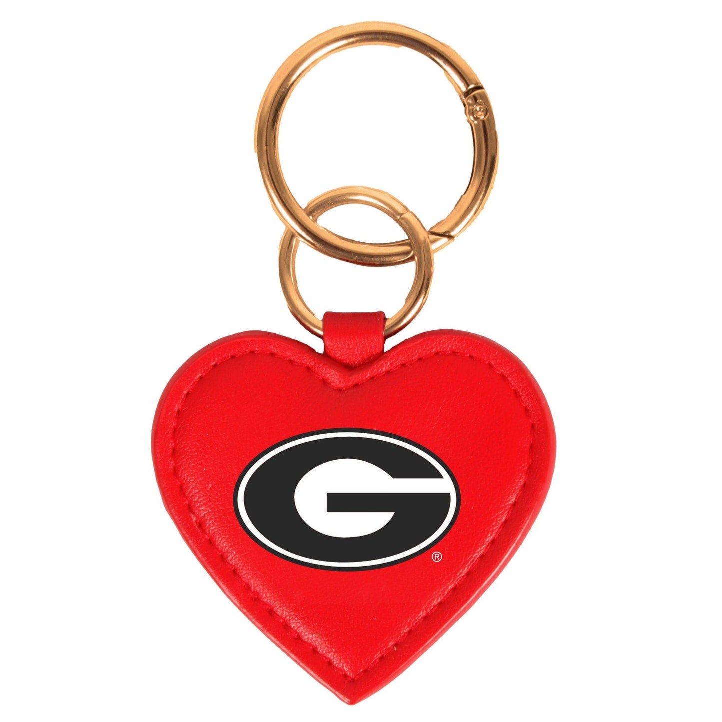 Georgia Bulldogs Heart Bag Charm/ Key Ring