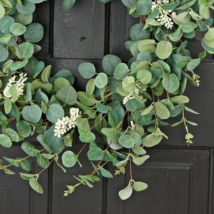 27520- 24in Twig Wreath-Seeded Silverdollar-