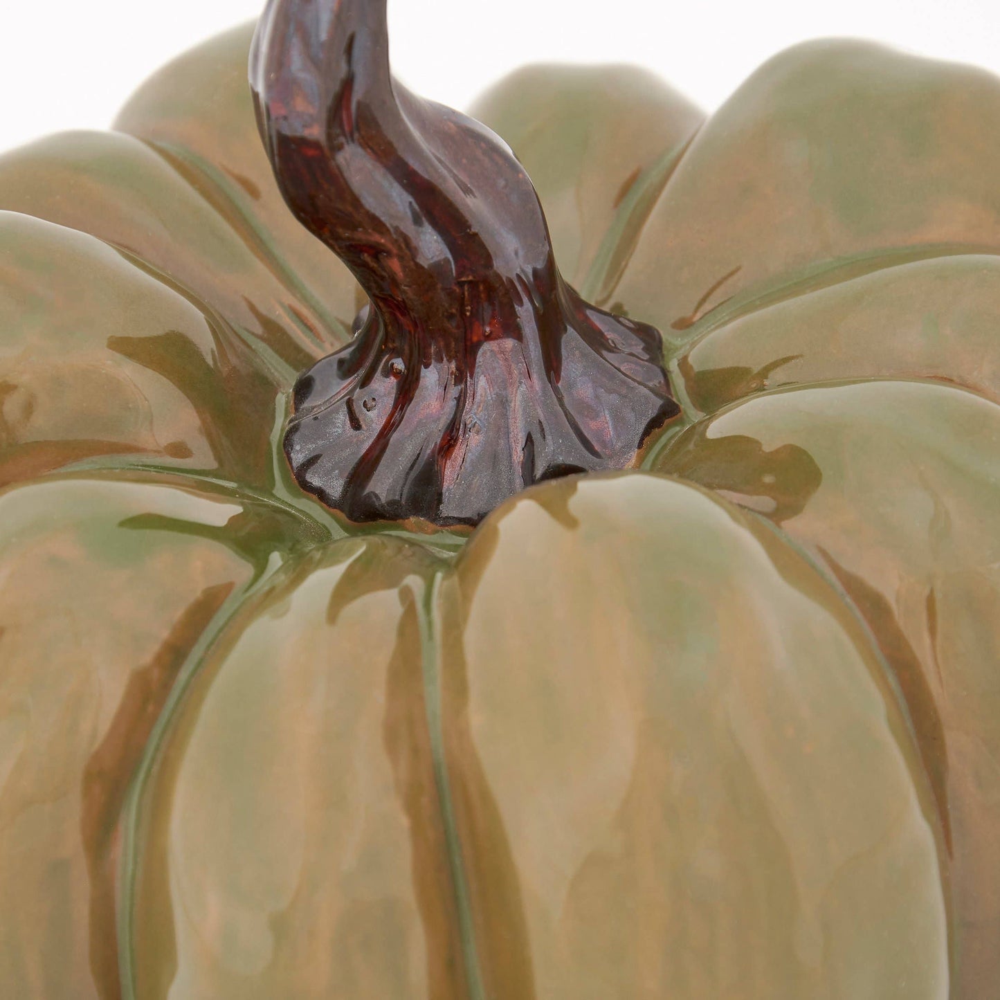 Large Green Ceramic Pumpkin