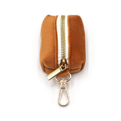 Signature Velvet Poop Bag Dispenser - Caramel