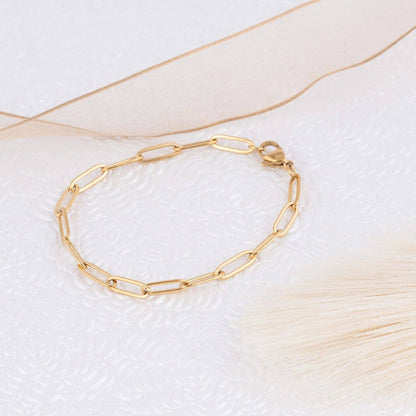 14K Gold Filled Plus™ 4mm Paperclip Chain Bracelet