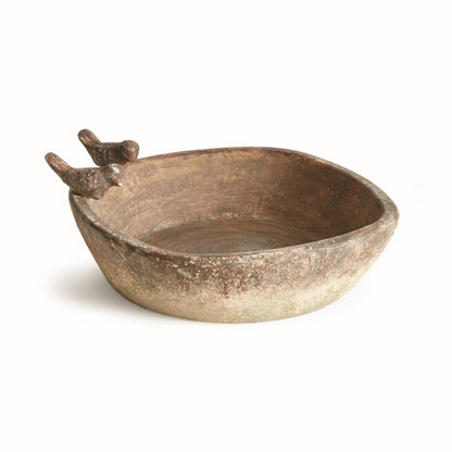 Weathered Garden Square Bird Tray