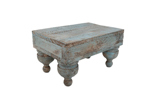 Dixon Table-Display-Reclaimed Wood-12x8x7-Turquoise-Dixon