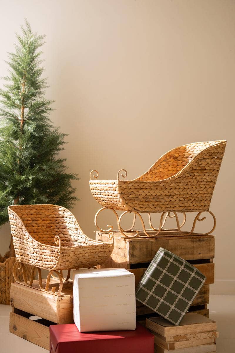 WATER HYACINTH CHRISTMAS SLEIGH Large