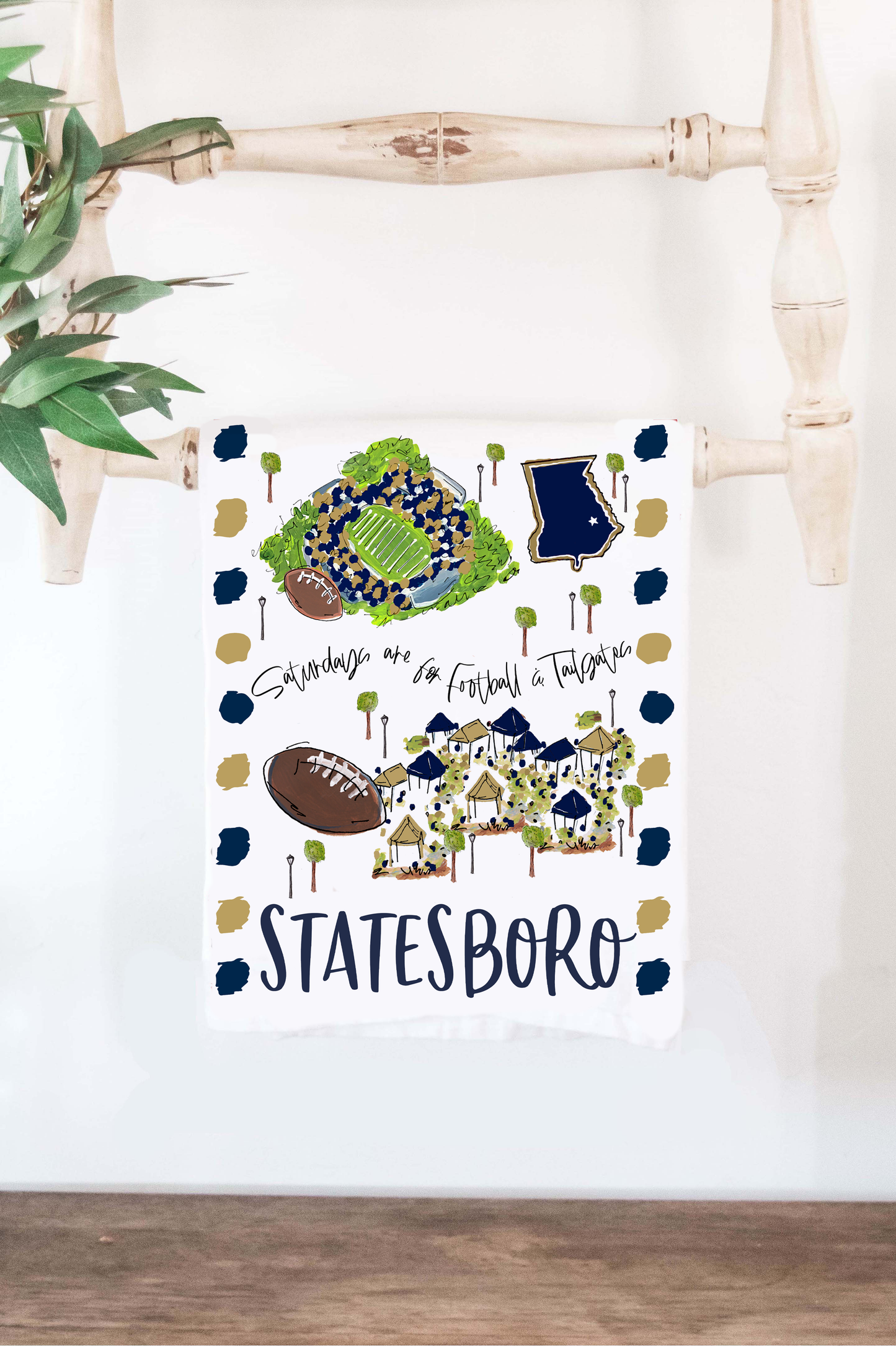 Statesboro, GA Tea Towel