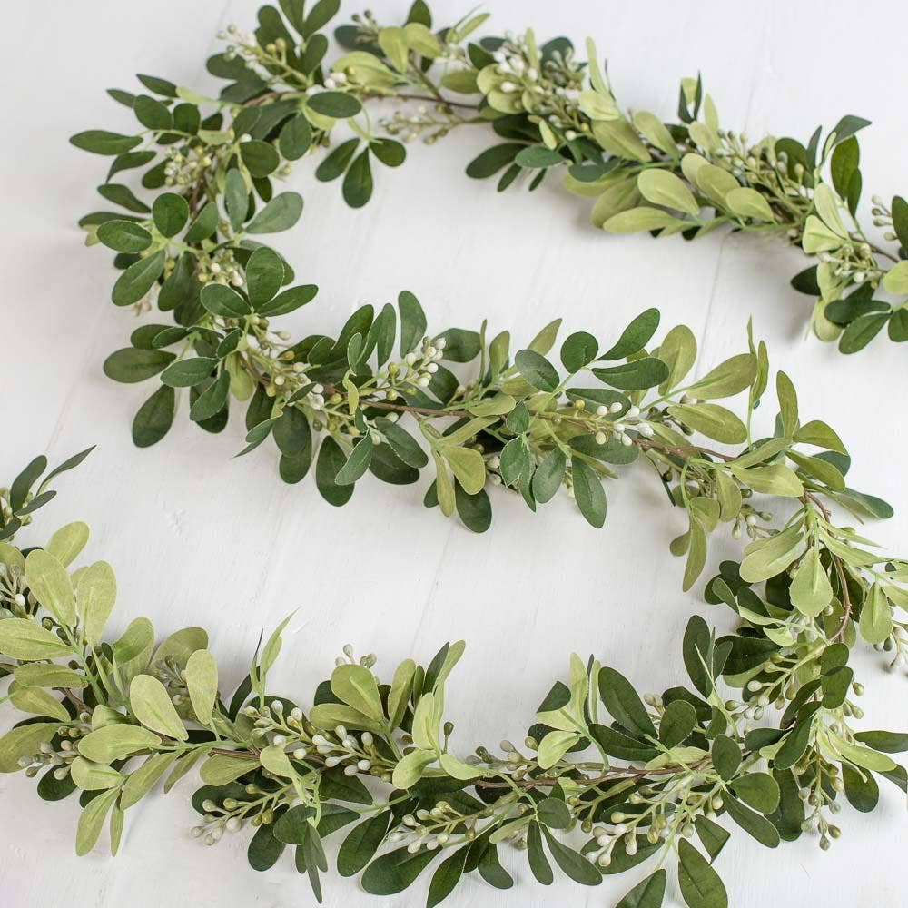Faux Tea Olive Greenery - Select Garlands or Branch Stems