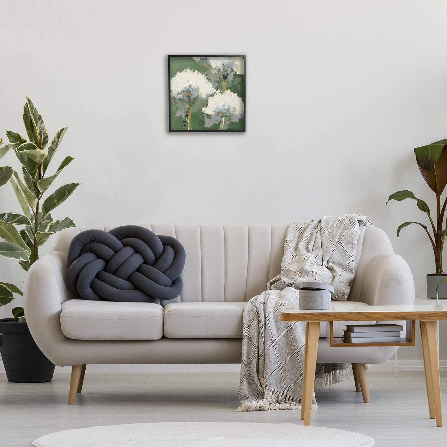 Abstract Flower Buds Framed Art