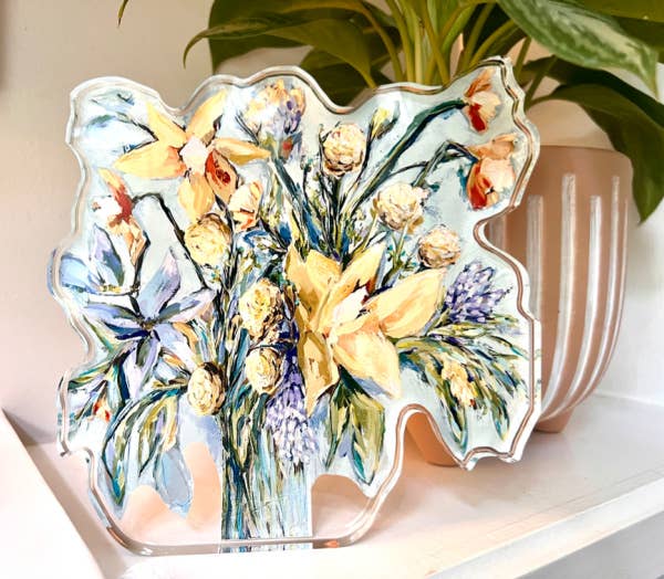 Floral Acrylic Block 
