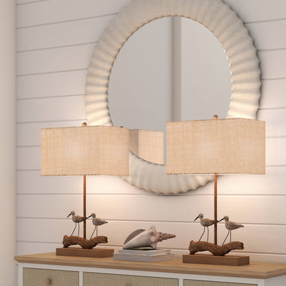 Beach Birds Coastal Table Lamps With 3-Way Switch (Set Of 2)