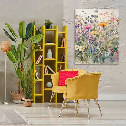 Mixed Wild Flowers Canvas Art