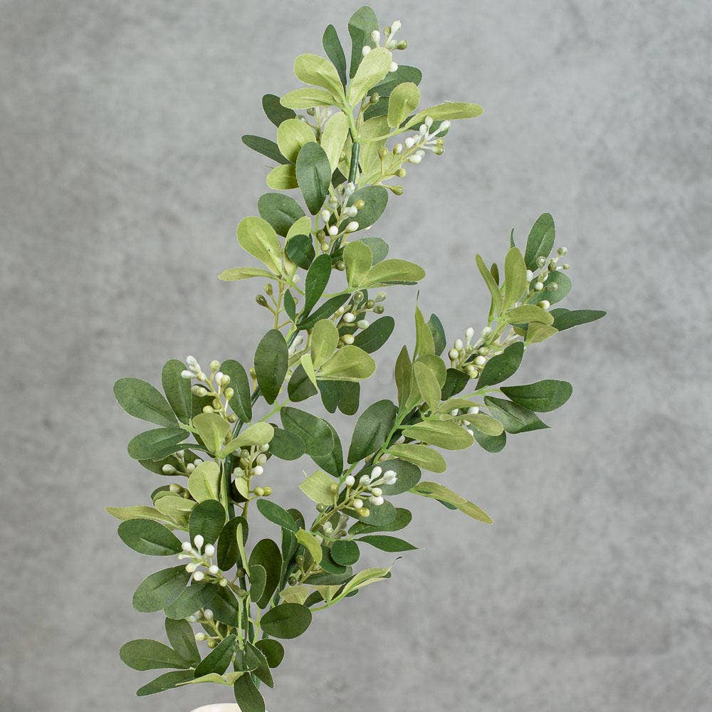 Faux Tea Olive Greenery - Select Garlands or Branch Stems