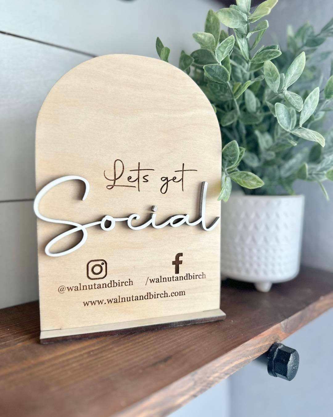 Let's get social - Social Media Board for Checkout Stand