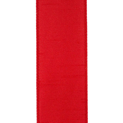 Dupioni Supreme Wired Edge, Red, 2-1/2 In, 10 Yards