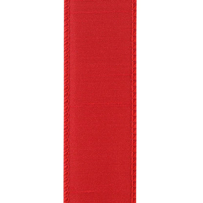 Dupioni Supreme Wired Edge, Red, 1-1/2 In, 20 Yards